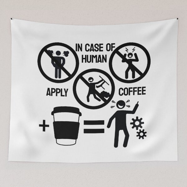Item preview, IN CASE OF HUMAN APPLY COFFEE designed and sold by ST33R.