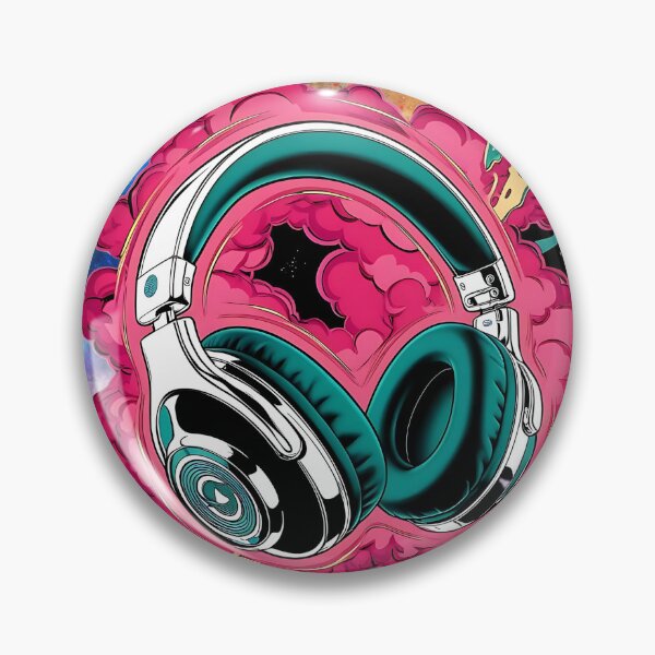 Item preview, Cosmic Soundwave Futuristic  Headphone Art designed and sold by ChenEngEng.