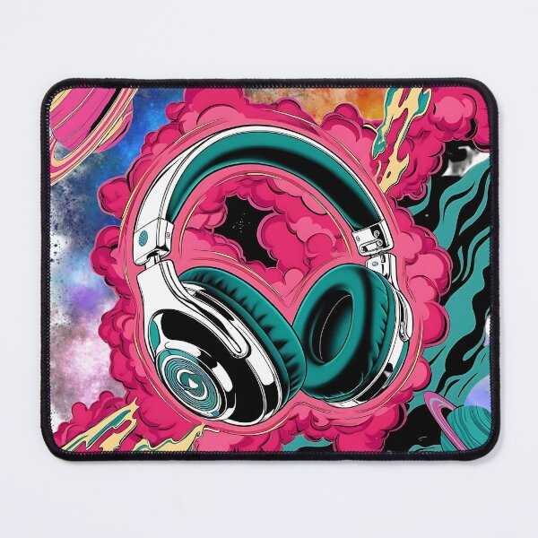 Item preview, Cosmic Soundwave Futuristic  Headphone Art designed and sold by ChenEngEng.