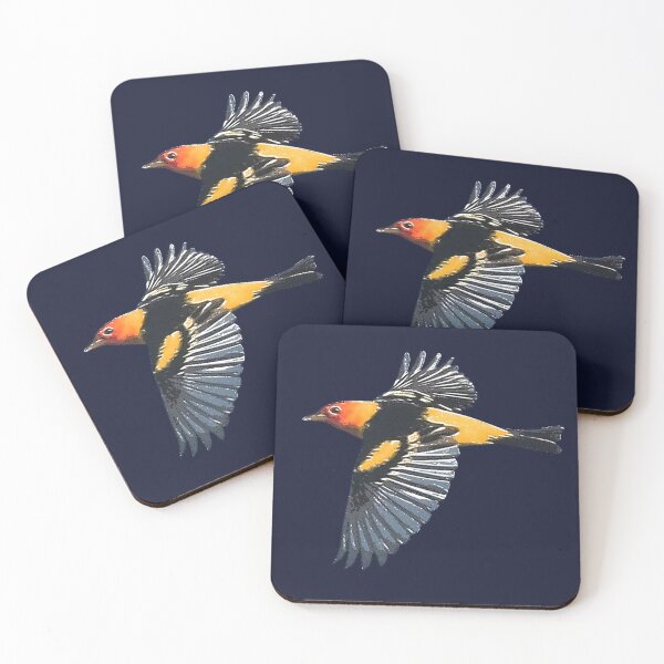 Item preview, Western Tanager Flying White Alternate Design  designed and sold by designsasstultd.