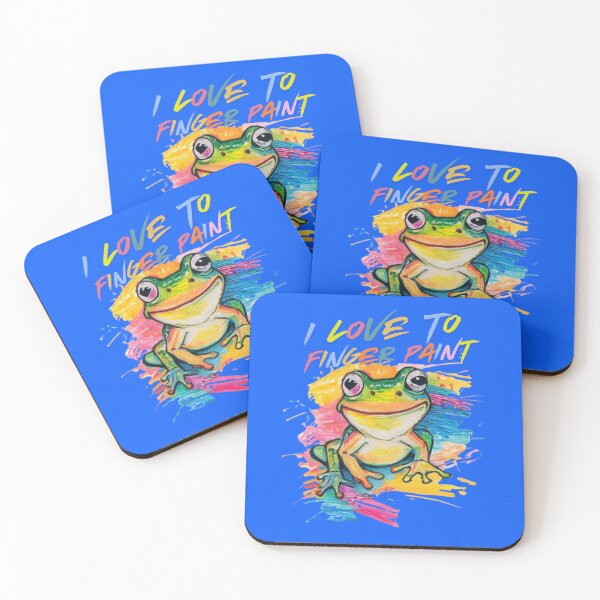 Item preview, I Love to Finger Paint Colorful Frog Artistic T-Shirt designed and sold by DigitalArtByNow.