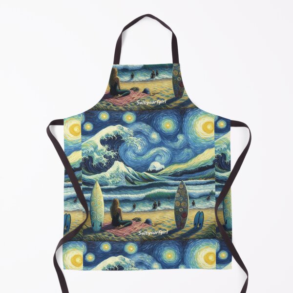 Item preview, Starry Night surf girl designed and sold by SaltySurfgirl.