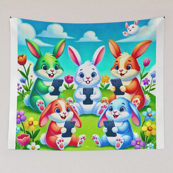 Item preview, Little rabbits and phones designed and sold by Azazel77.