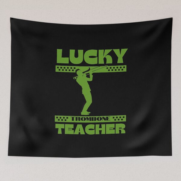 Item preview,  Lucky Trombone  Teacher, St Patrick Trombone Gift, I love play the trombone, Jazz , Blues Music, Trumpet Lover, Marching Band,  designed and sold by KolorellaS.