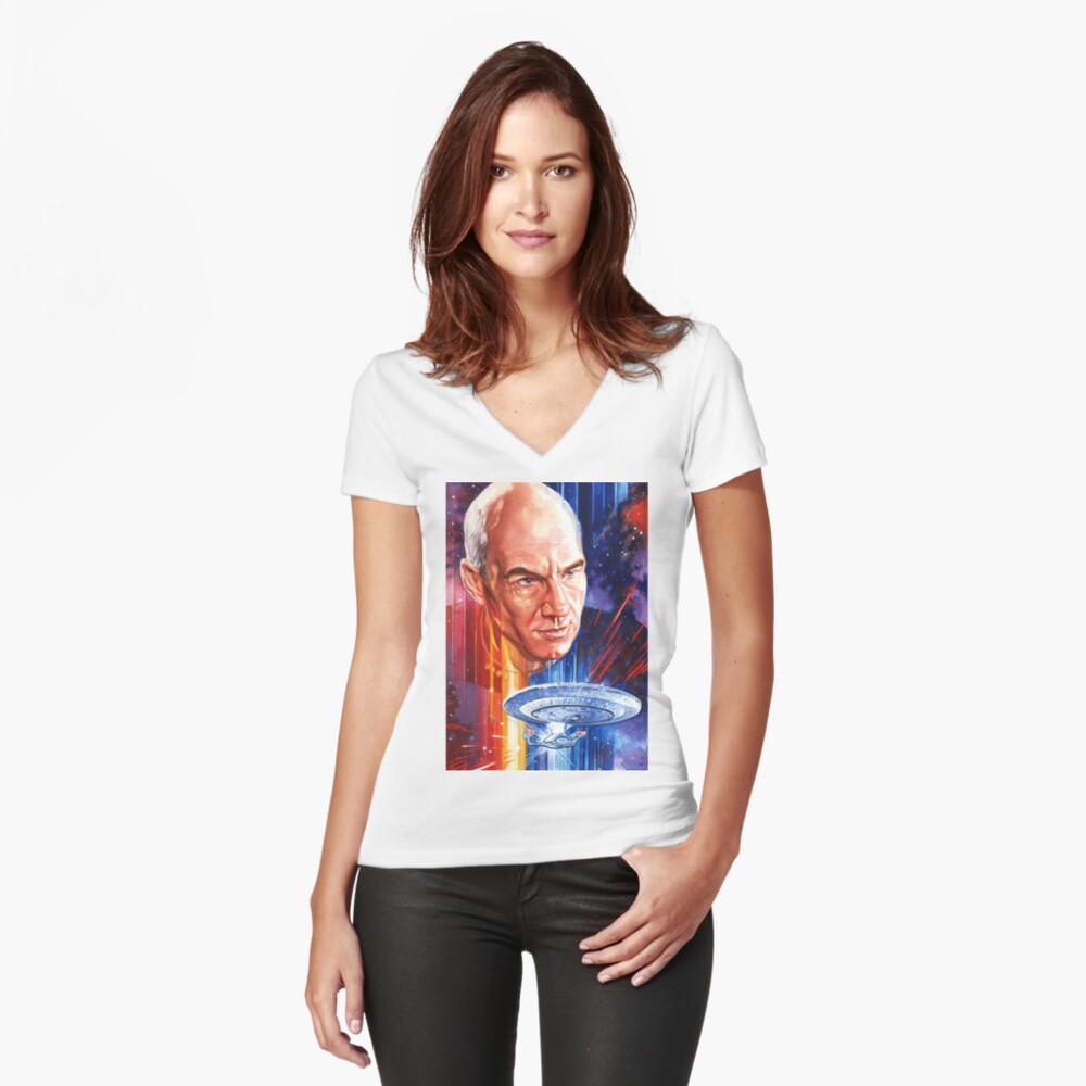 Item preview, Fitted V-Neck T-Shirt designed and sold by GraemeNeilReid.
