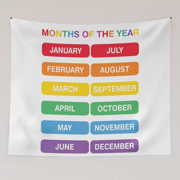 Item preview, Months of the Year nursery poster designed and sold by BuxomBabe21.