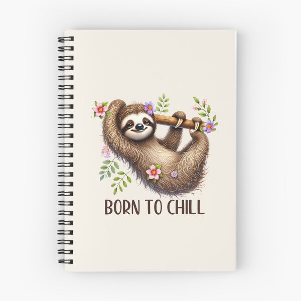Item preview, Cute Born to Chill Sloth designed and sold by HappyLifeCreate.