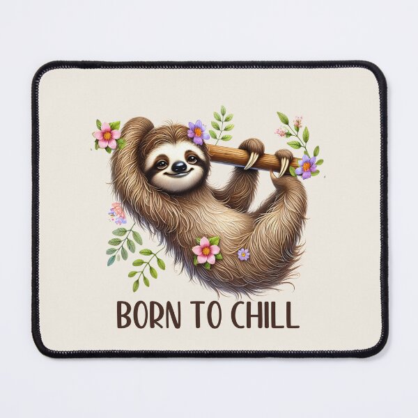 Item preview, Cute Born to Chill Sloth designed and sold by HappyLifeCreate.