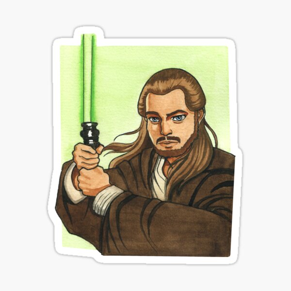 Vista previa del artículo con la obra «Qui-Gon Jinn», diseñado y vendido por Nathair23.