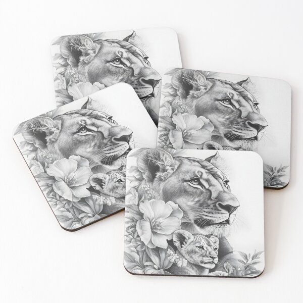 Item preview, Realistic lioness pencil drawing designed and sold by Pencil-Art.