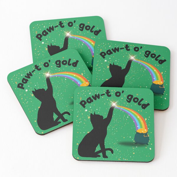 Item preview, St patricks day cat for kitty lovers - pot of gold for St Paddys Day designed and sold by DeeDeeDelights.