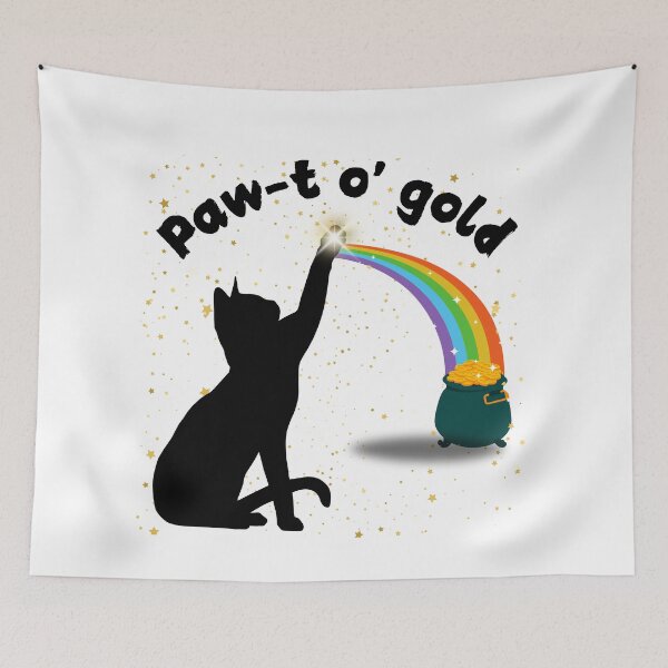Item preview, St patricks day cat for kitty lovers - pot of gold for St Paddys Day designed and sold by DeeDeeDelights.