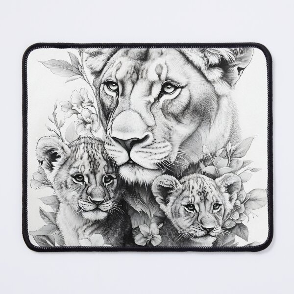 Item preview, Realistic lioness pencil drawing designed and sold by Pencil-Art.