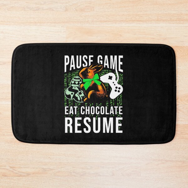 Item preview, Funny Easter Day Holiday Pause Game Eat Chocolate Resume for Video Game Lovers designed and sold by Dmetalx Art Apparel.