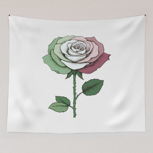 Item preview, Abrosexual Pride Rose – LGBTQ+ Art Design designed and sold by Travelslightly.