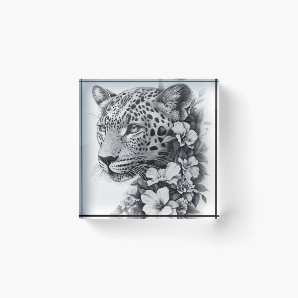 Item preview, Realistic leopard pencil drawing designed and sold by Pencil-Art.