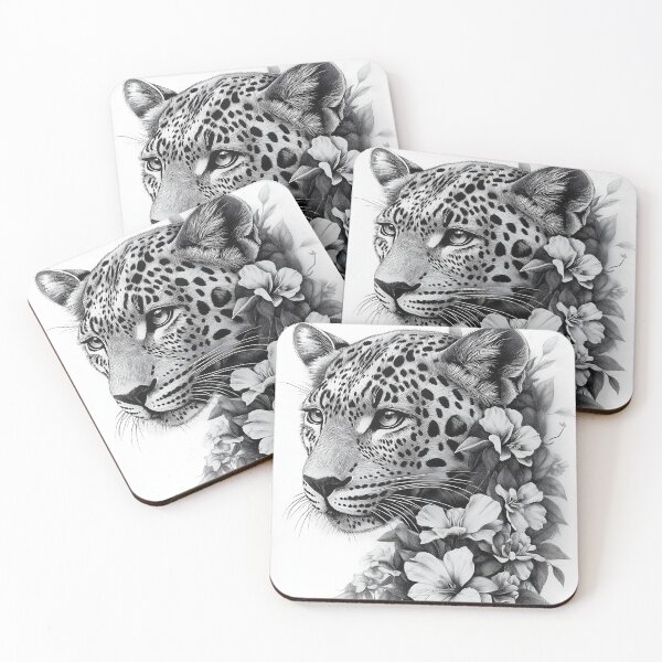 Item preview, Realistic leopard pencil drawing designed and sold by Pencil-Art.