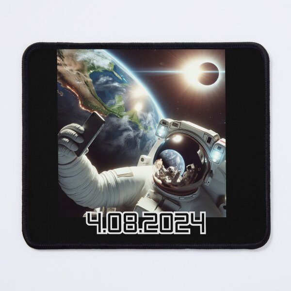 Item preview, 2024 Solar Eclipse Astronaut Selfie – 4.08.2024 Space Art designed and sold by Teacher2Nerds.