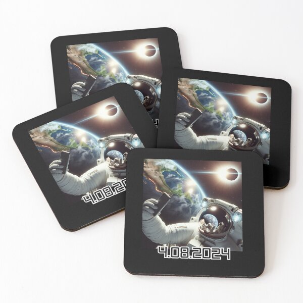 Item preview, 2024 Solar Eclipse Astronaut Selfie – 4.08.2024 Space Art designed and sold by Teacher2Nerds.
