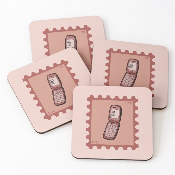 Item preview, Red Flip Phone [stamp] designed and sold by VeritaDoodles.