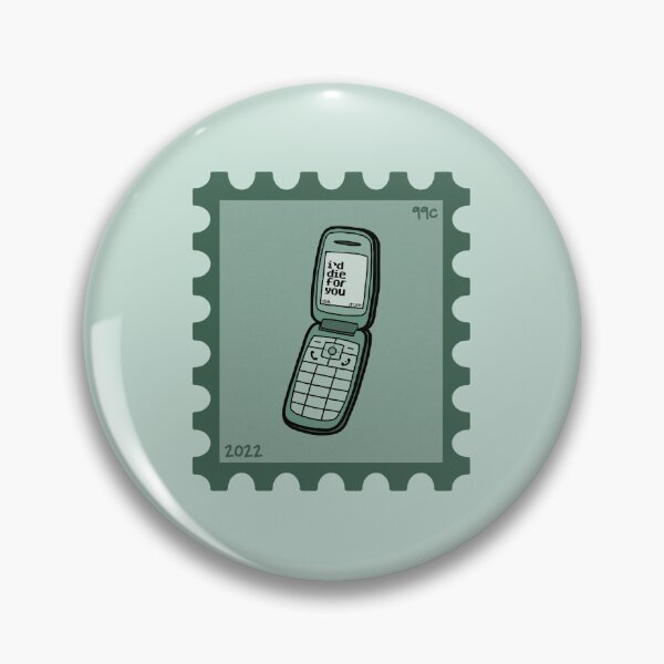 Item preview, Green Flip Phone [stamp] designed and sold by VeritaDoodles.