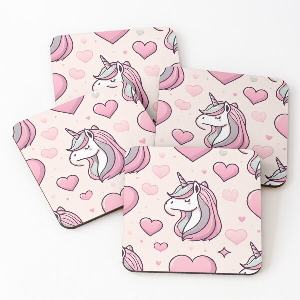 Item preview, Cute Unicorn and Hearts  designed and sold by Furbulous Faces.