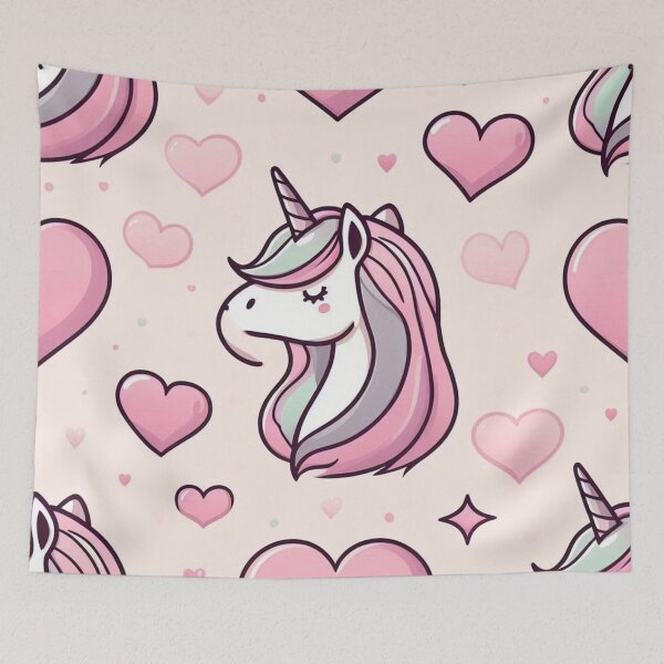 Item preview, Cute Unicorn and Hearts  designed and sold by Furbulous Faces.