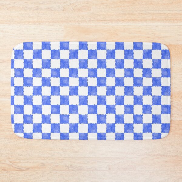 Item preview, Blue And White Watercolor Check Pattern designed and sold by QuestingPixel.