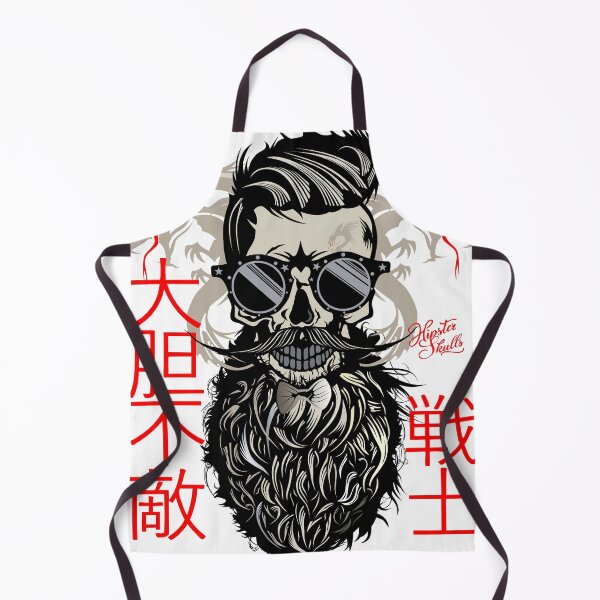 Item preview, fearless warrior skull hipster skull bearded designed and sold by Achille3777.