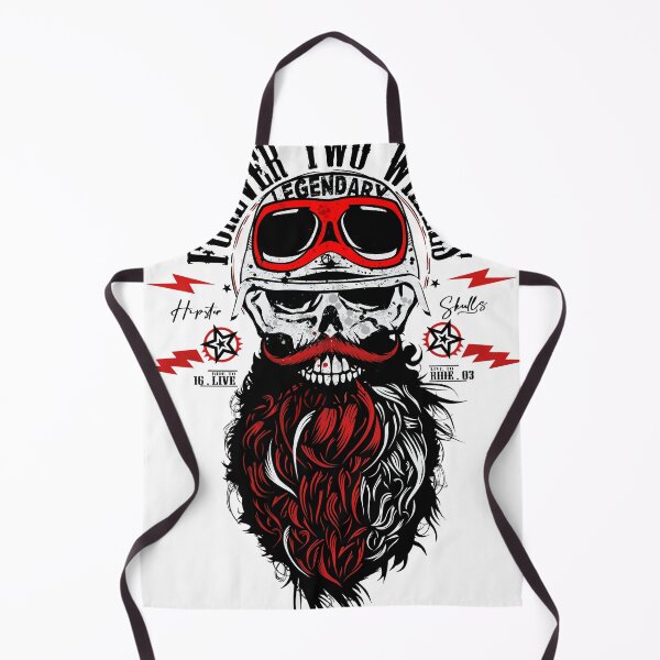 Item preview, Forever two wheels Hipster skull head death skull mustache and beard designed and sold by Achille3777.