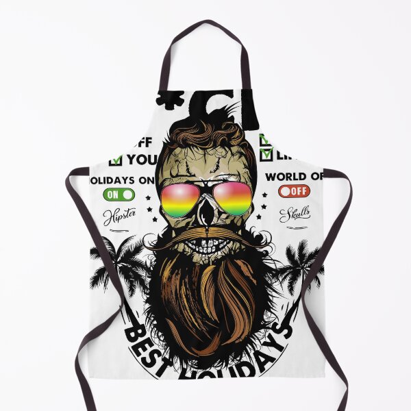 Item preview, fuck off skull hipster skull beard and mustache best holidays crane designed and sold by Achille3777.
