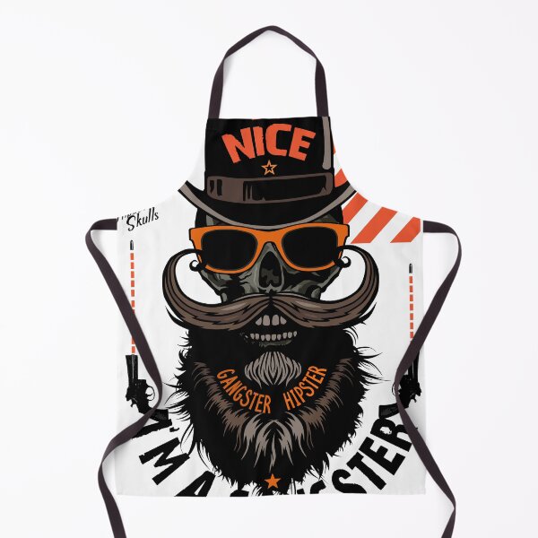 Item preview, gangster hipster skull beard mustache death's head designed and sold by Achille3777.