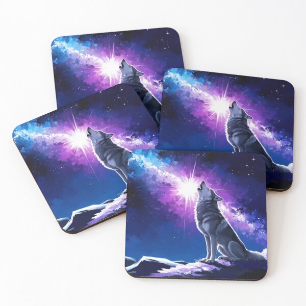 Item preview, Wolf Howling At a Starlit Sky designed and sold by Pines & Starlight.