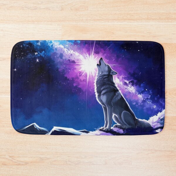 Item preview, Wolf Howling At a Starlit Sky designed and sold by Pines & Starlight.