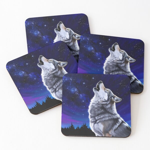 Item preview, Lobo aullando designed and sold by Pines & Starlight.
