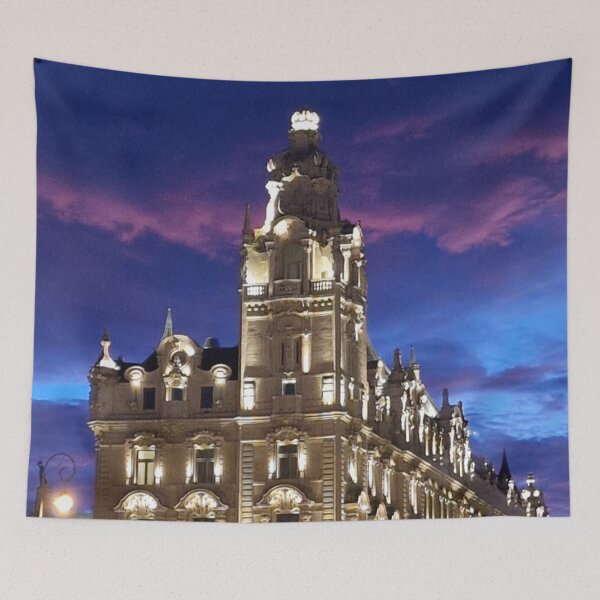 Item preview, Illuminated Matild Palace, Luxury Collection Hotel, Budapest at Dusk designed and sold by Gaboro.