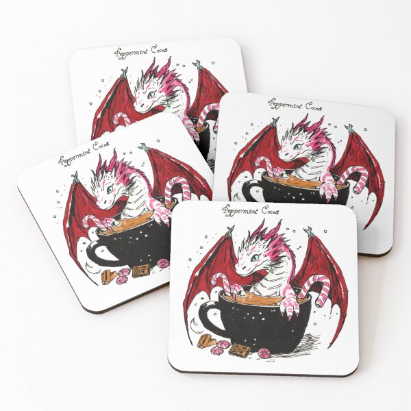 Artikelvorschau, Pfefferminz-Kakao-Drache entworfen und verkauft von Scribbles & Doodles by Jinx.