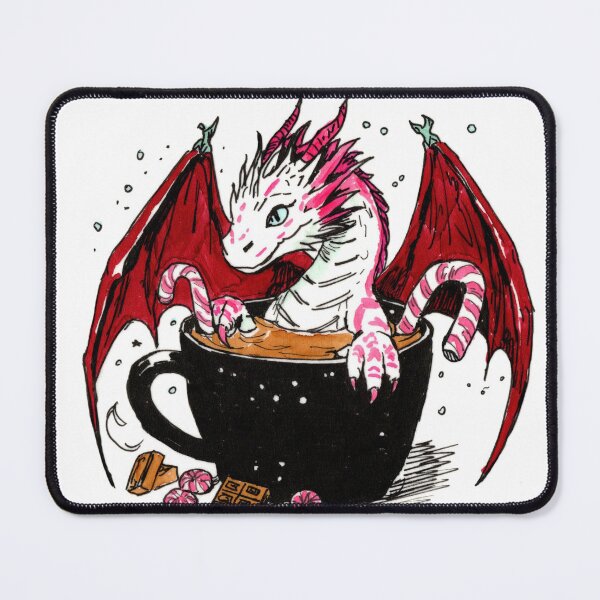 Artikelvorschau, Pfefferminz-Kakao-Drache entworfen und verkauft von Scribbles & Doodles by Jinx.