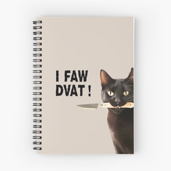 Item preview,   I saw that peeking black cat with knife designed and sold by FatBirdie.
