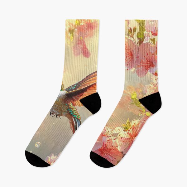 Item preview, Enchanting Hummingbird and Spring Blossoms Painting designed and sold by MargaretWiktor.