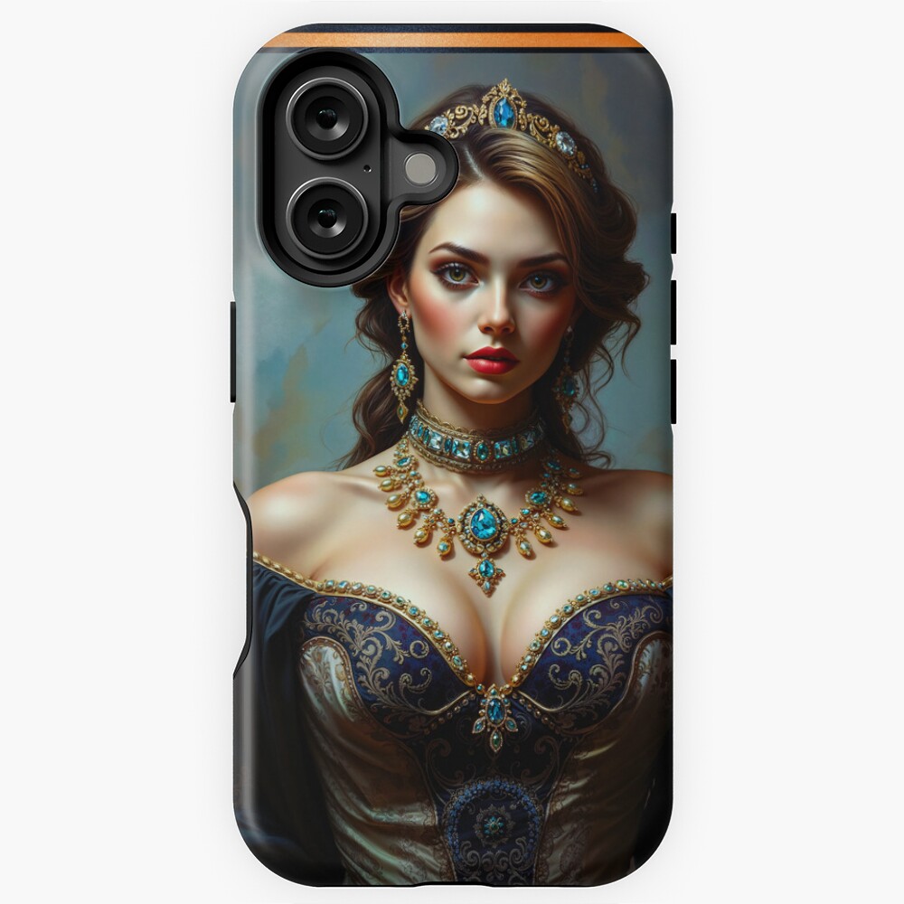 Portrait of Isolde Valmont, A Masterpiece of Classic Elegance and Grace AI Concept Art by Xzendor7 | Beauty and Sophistication 3 Portrait of Isolde Valmont, A Masterpiece of Classic Elegance and Grace Alluring AI Concept Art by Xzendor7 Decorative Art Print Smartphone Case