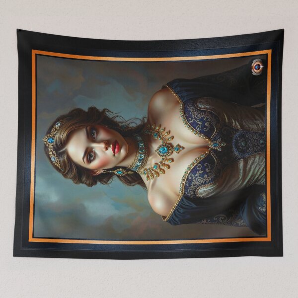 Item preview, Portrait of Isolde Valmont, A Masterpiece of Classic Elegance and Grace Alluring AI Concept Art by Xzendor7 designed and sold by Xzendor7 Digital Art Creations.