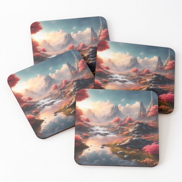 Item preview, Fantasy River Valley Dreamlike Landscape Scenery designed and sold by Abdu  Innovations.