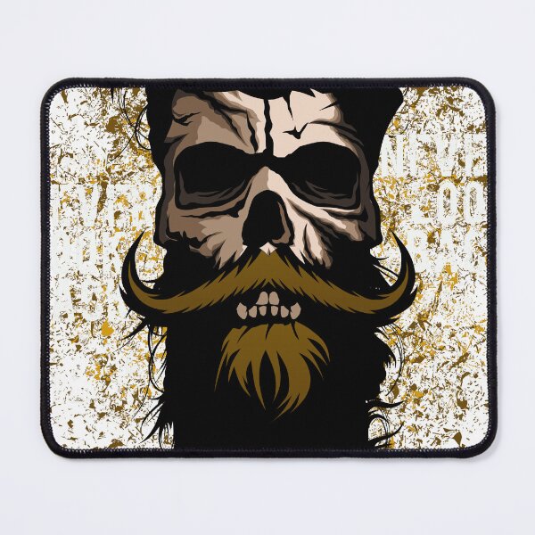 Item preview, never look back head of death hipster skull crane beard designed and sold by Achille3777.