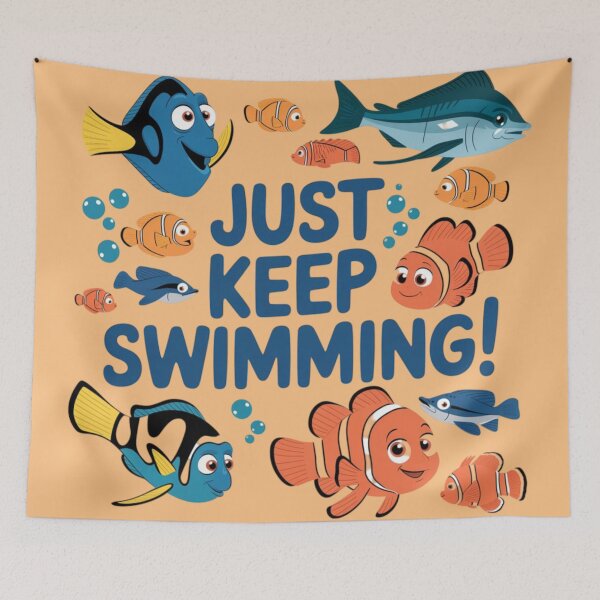 Item preview, Finding Nemo - Just keep swimming designed and sold by 123ks.
