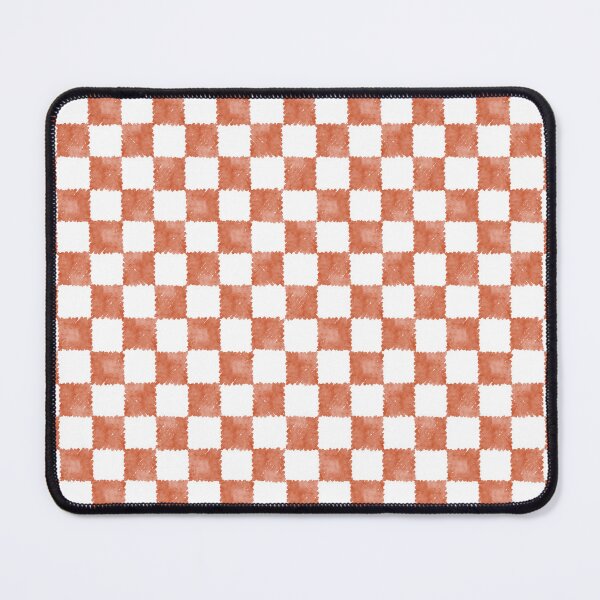 Item preview, Rust Red And White Watercolor Check Pattern designed and sold by QuestingPixel.