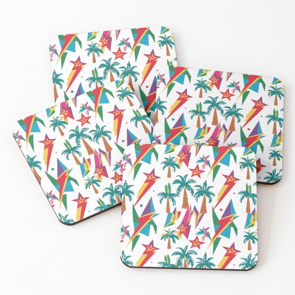 Item preview, Palm Trees Stars Lightening Bolts All-Over Design designed and sold by FroggyFly Designs.