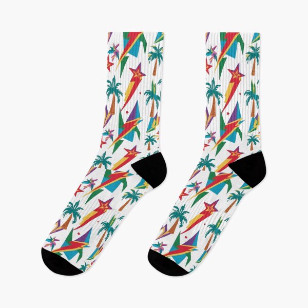 Item preview, Palm Trees Stars Lightening Bolts All-Over Design designed and sold by FroggyFly Designs.