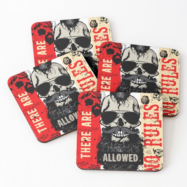 Item preview, no rules Skull skull hipster skull punk mustache beard designed and sold by Achille3777.