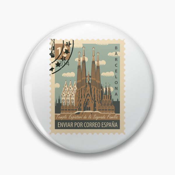 Item preview, Barcelona Postage Stamp designed and sold by NewWorldIsHere.